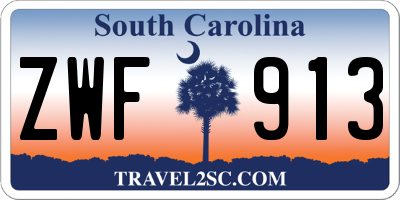 SC license plate ZWF913