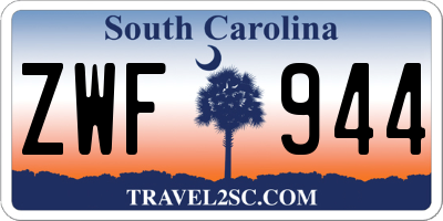 SC license plate ZWF944