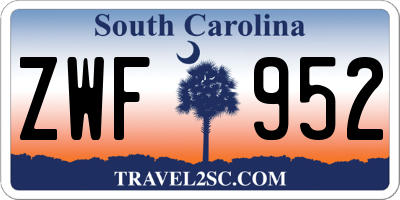 SC license plate ZWF952