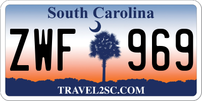 SC license plate ZWF969