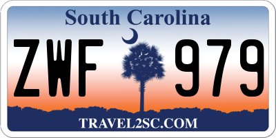 SC license plate ZWF979