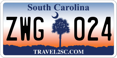 SC license plate ZWG024