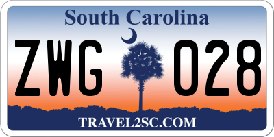 SC license plate ZWG028