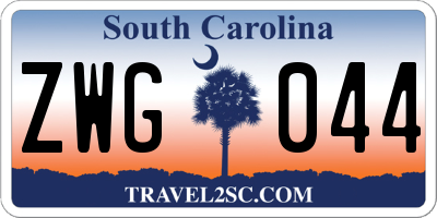 SC license plate ZWG044