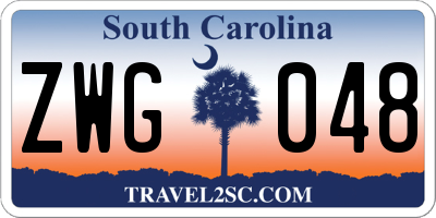SC license plate ZWG048