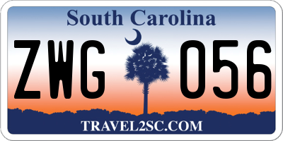 SC license plate ZWG056