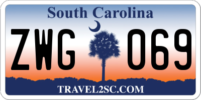 SC license plate ZWG069