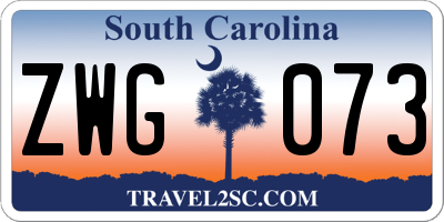 SC license plate ZWG073
