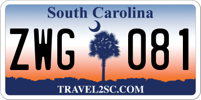 SC license plate ZWG081