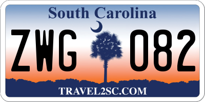 SC license plate ZWG082
