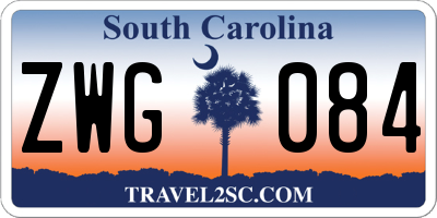 SC license plate ZWG084