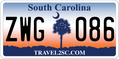 SC license plate ZWG086