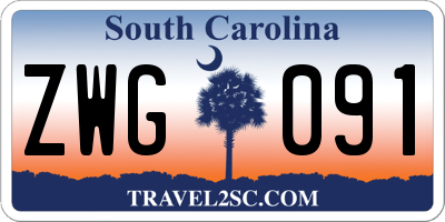 SC license plate ZWG091
