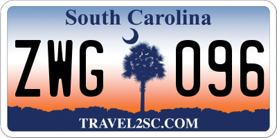 SC license plate ZWG096
