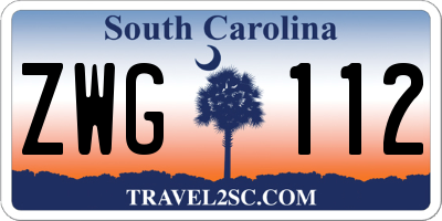 SC license plate ZWG112