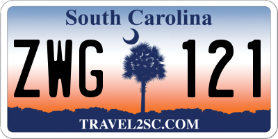 SC license plate ZWG121