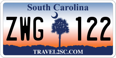 SC license plate ZWG122