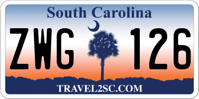SC license plate ZWG126