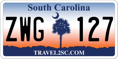 SC license plate ZWG127