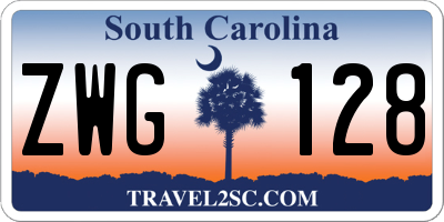 SC license plate ZWG128