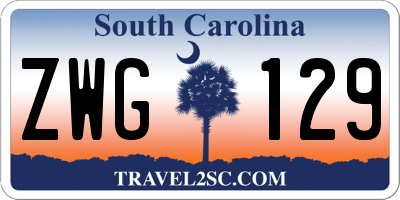 SC license plate ZWG129