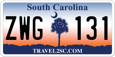 SC license plate ZWG131