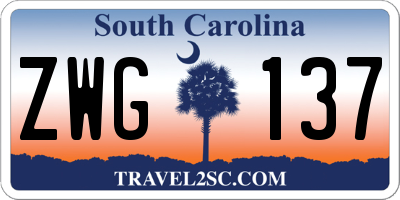 SC license plate ZWG137