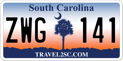 SC license plate ZWG141