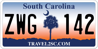 SC license plate ZWG142