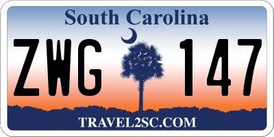 SC license plate ZWG147