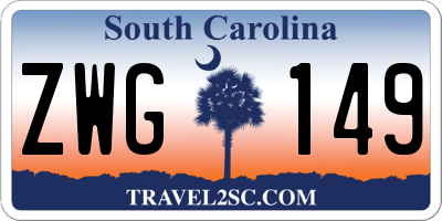 SC license plate ZWG149
