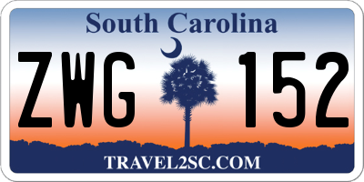 SC license plate ZWG152