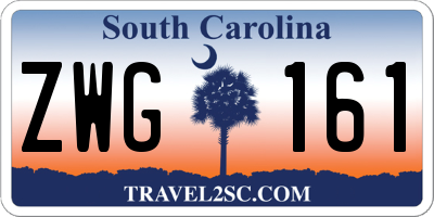 SC license plate ZWG161