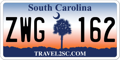 SC license plate ZWG162