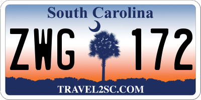 SC license plate ZWG172