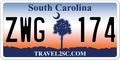 SC license plate ZWG174