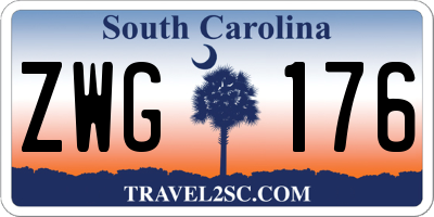 SC license plate ZWG176