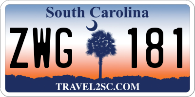 SC license plate ZWG181