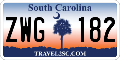 SC license plate ZWG182