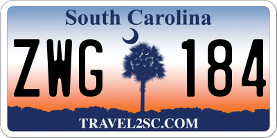 SC license plate ZWG184