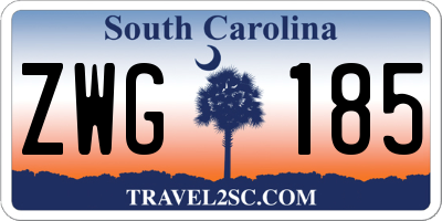 SC license plate ZWG185
