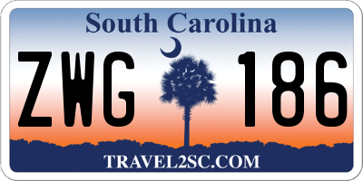 SC license plate ZWG186