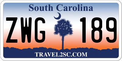 SC license plate ZWG189