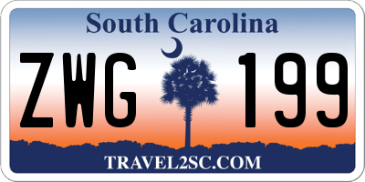 SC license plate ZWG199