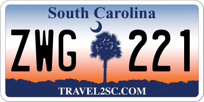 SC license plate ZWG221