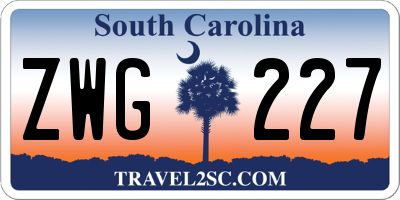 SC license plate ZWG227