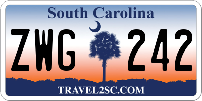 SC license plate ZWG242