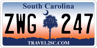 SC license plate ZWG247