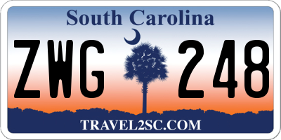 SC license plate ZWG248