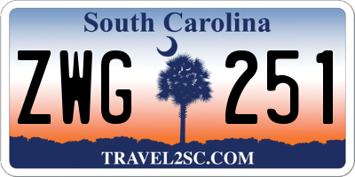 SC license plate ZWG251